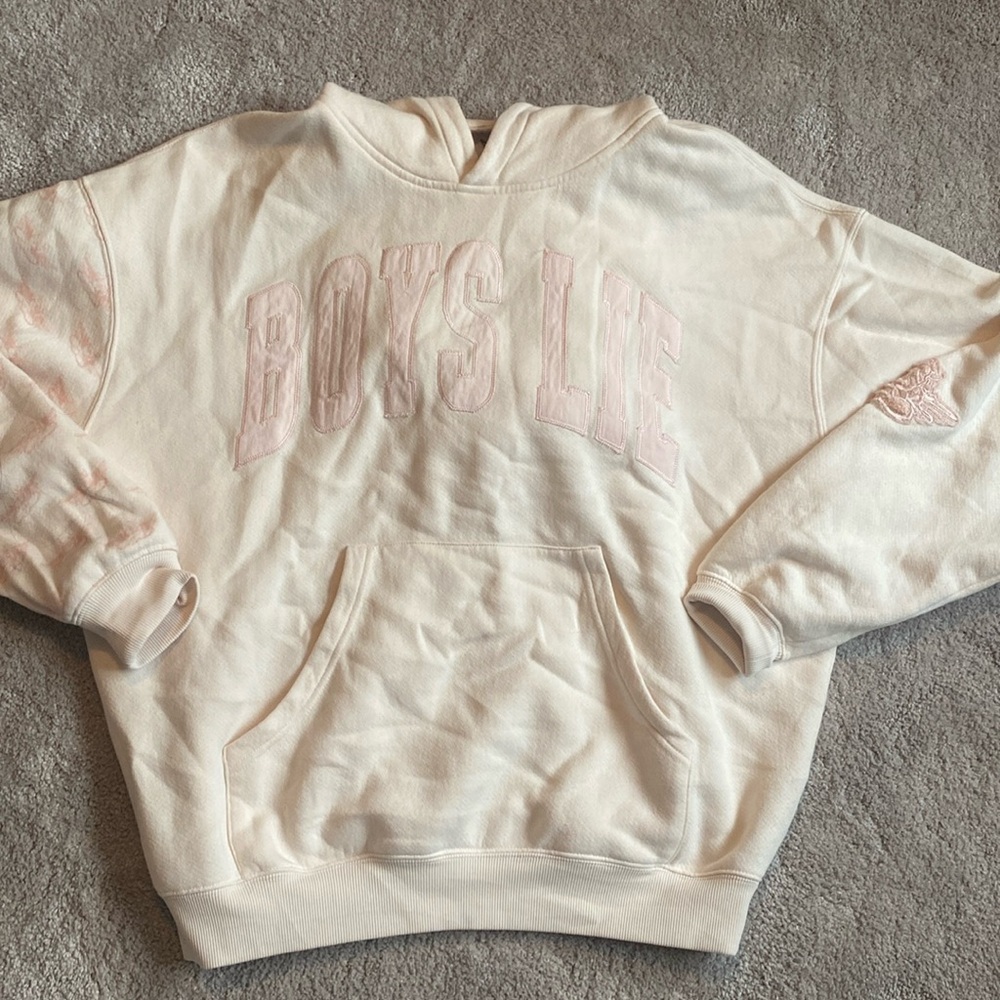 NEW boys lie light pink hoodie M/L